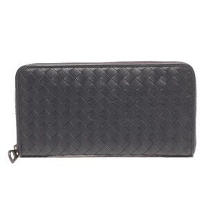 Bottega Veneta Zip Around Wallet Navy Size Details